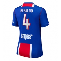 Camiseta Paris Saint-Germain Lucas Beraldo #4 Primera Equipación Replica 2026-27 para mujer mangas cortas
